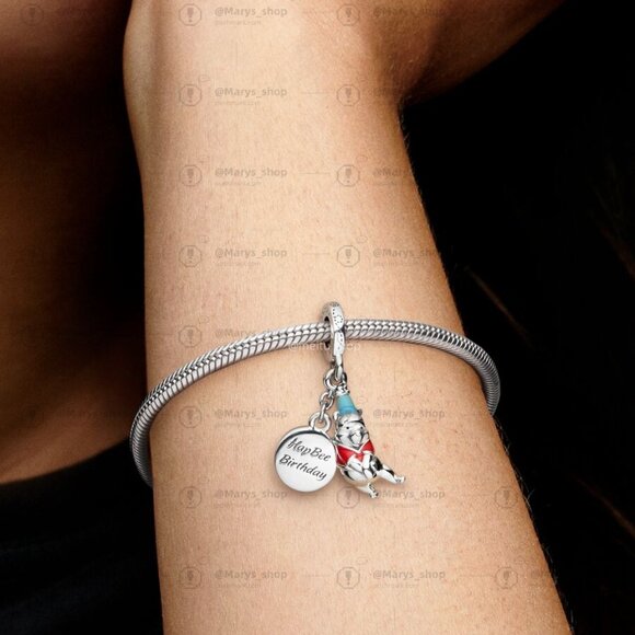 Pandora Disney Winnie the Pooh Birthday Dangle Charm - Picture 2 of 2